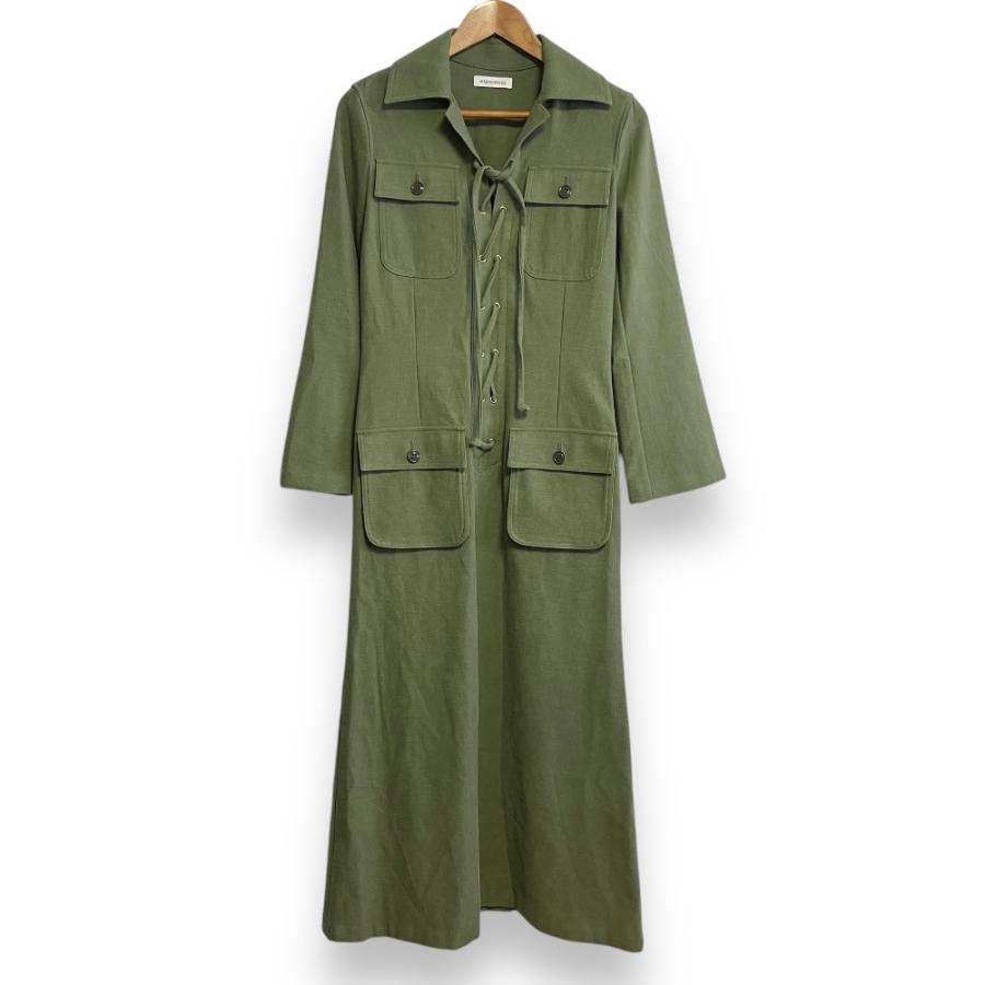 美品 21AW MADISONBLUE マディソンブルー 長袖 レースアップ マキシ丈