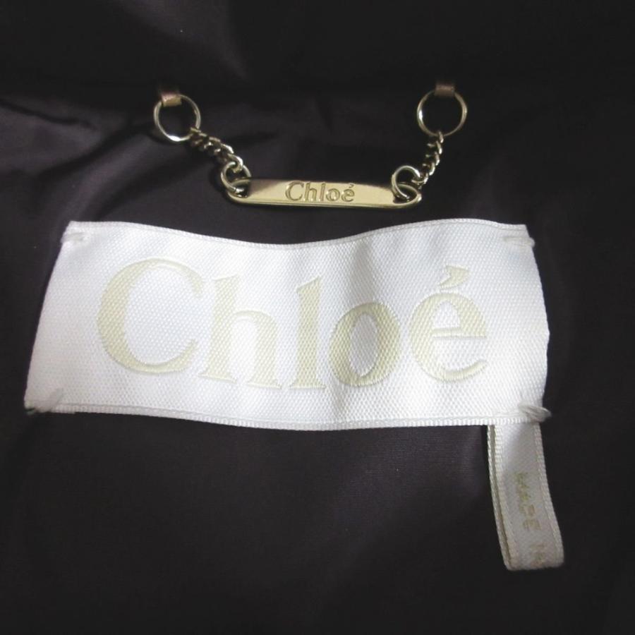 Chloe クロエ 極美品 カシミヤ混 ロゴニットブルゾン M Chloe（クロエ） 新品同様 21AW Chloe カシミヤ×シルク フリンジ