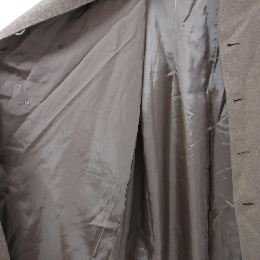 美品 ヨーガンレール ウールコート M ブラウン ショールカラー ボタン 良品 JURGEN LEHL ヨーガンレール ウール100％ ショールカラーコート M