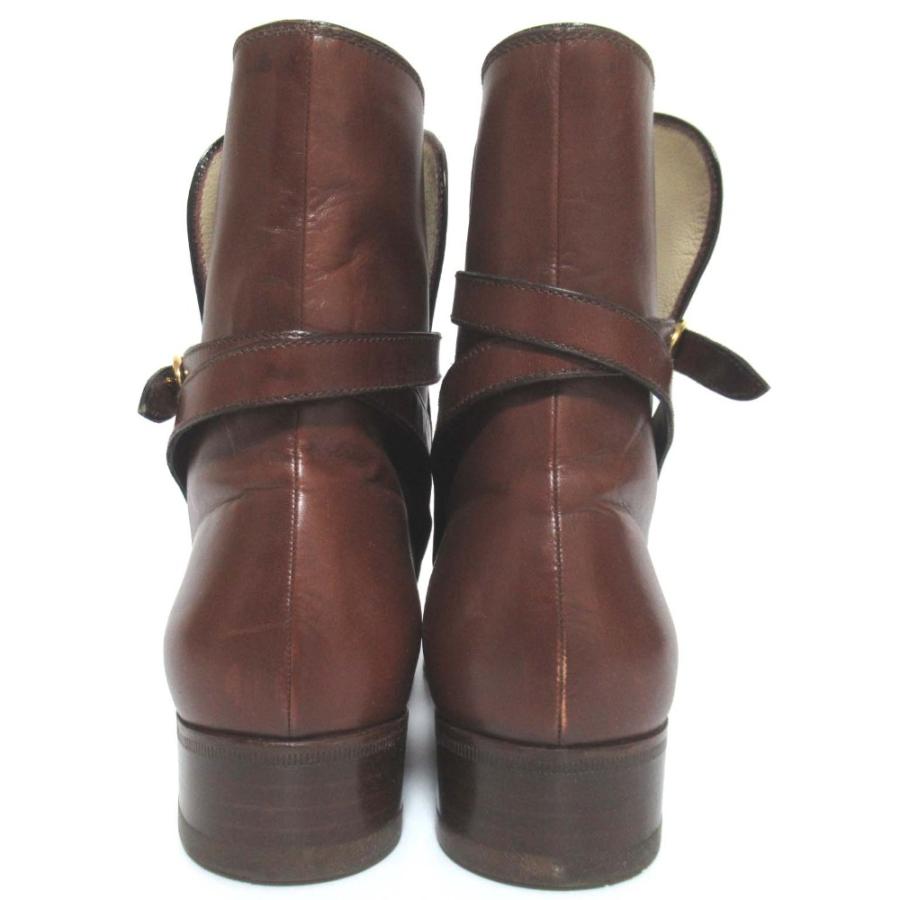 タニノクリスチー ジップアップ ショートブーツ ブラウン TANINO CRISCI（タニノクリスチー） 美品 レザー ジョッパーブーツ