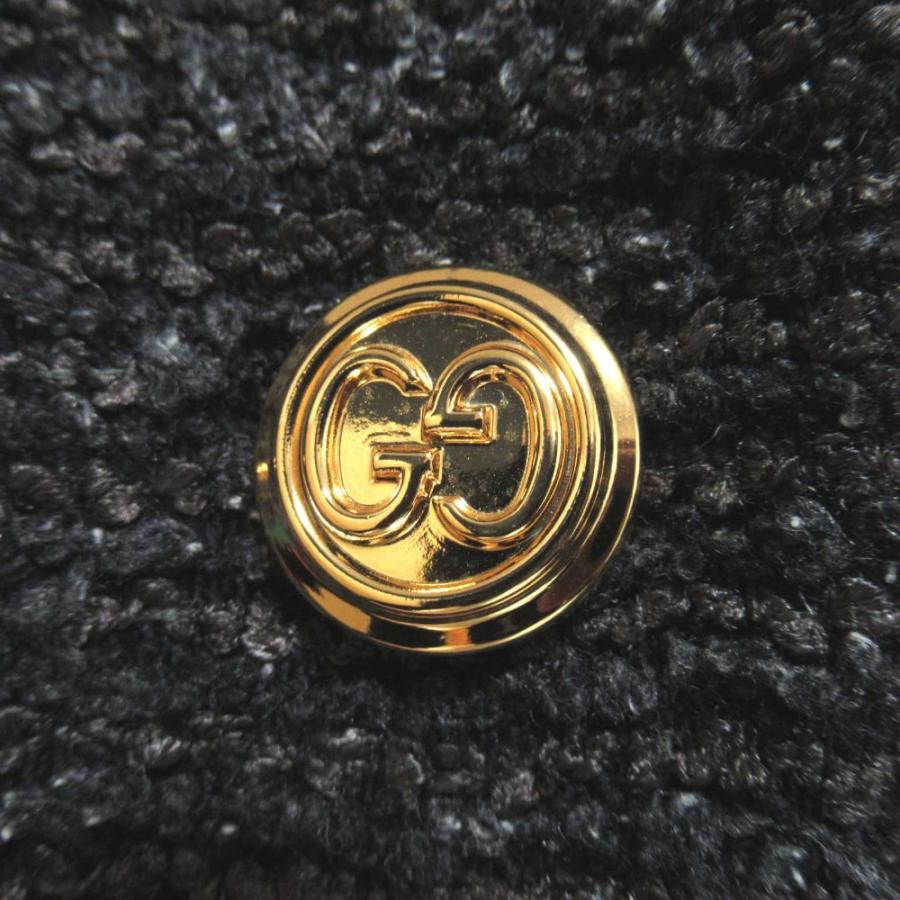 美品　GUCCIグッチ　ウール　ダブルブレスト　コート　イエロー　シルバー　ロゴ GUCCI（グッチ） 美品 シェリーライン GG金ボタン ダブルブレスト