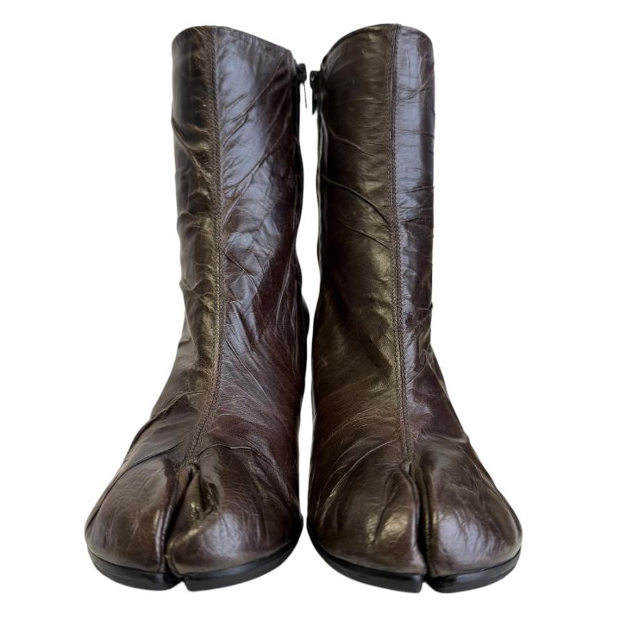 Maison Margiela（メゾンマルジェラ） 美品 Tabi 足袋 レザー しわ加工