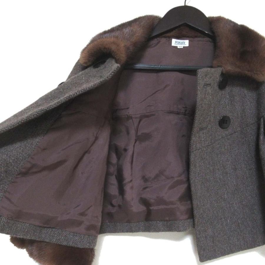 ノーブランド 毛皮コート シェアードミンクファー 染め 染色 ショート  