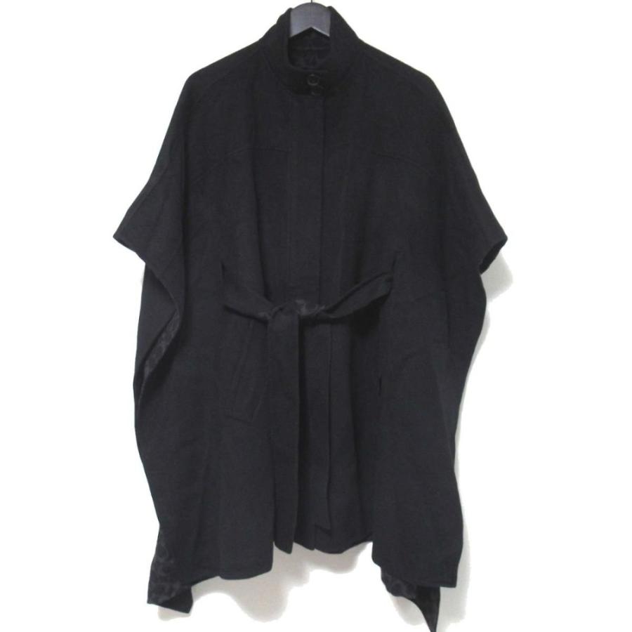 【美品】COACH ダブルフェイスケープ コートブラック 美品】COACH ダブルフェイスケープ コートブラック 公式】COACH