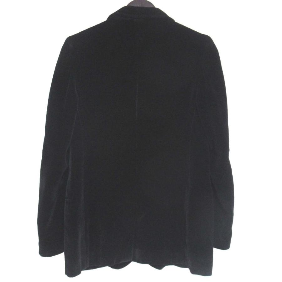 ジョルジオアルマーニ テーラードジャケット ベロア ブラック　伊製 GIORGIO ARMANI 美品 ジョルジオアルマーニ レーヨン シルクブレンド