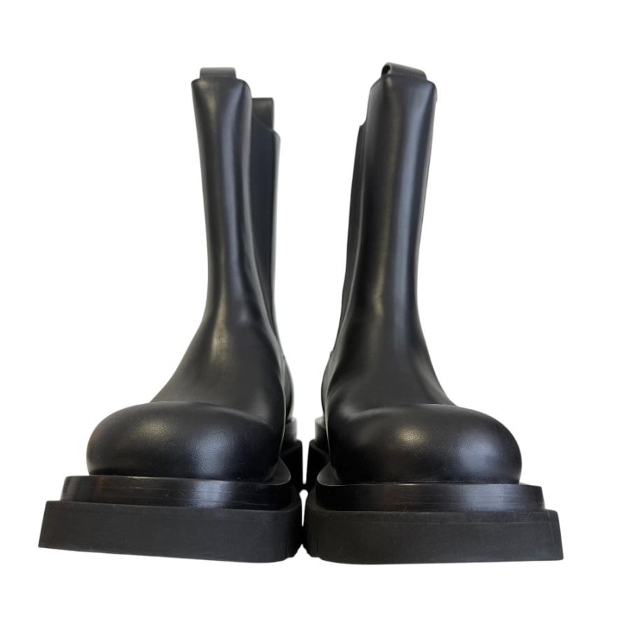 【美品】BOTTEGA VENETA ブラック ラグ　チェルシーブーツ 未使用 BOTTEGA VENETA ボッテガヴェネタ レザー ラグブーツ