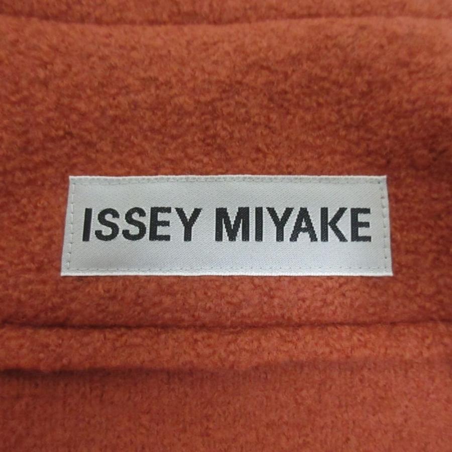 ISSEY MIYAKE - 美品 22AW ISSEY MIYAKE イッセイミヤケ ZIP FRONT WOOL JACKET ダブルジップ ジャケット ブルゾン IM23K068 サイズ2 オレンジ レディース 古着 中古 USED ISSEY MIYAKE（イッセイミヤケ） 美品 22AW ISSEY MIYAKE ZIP FRONT