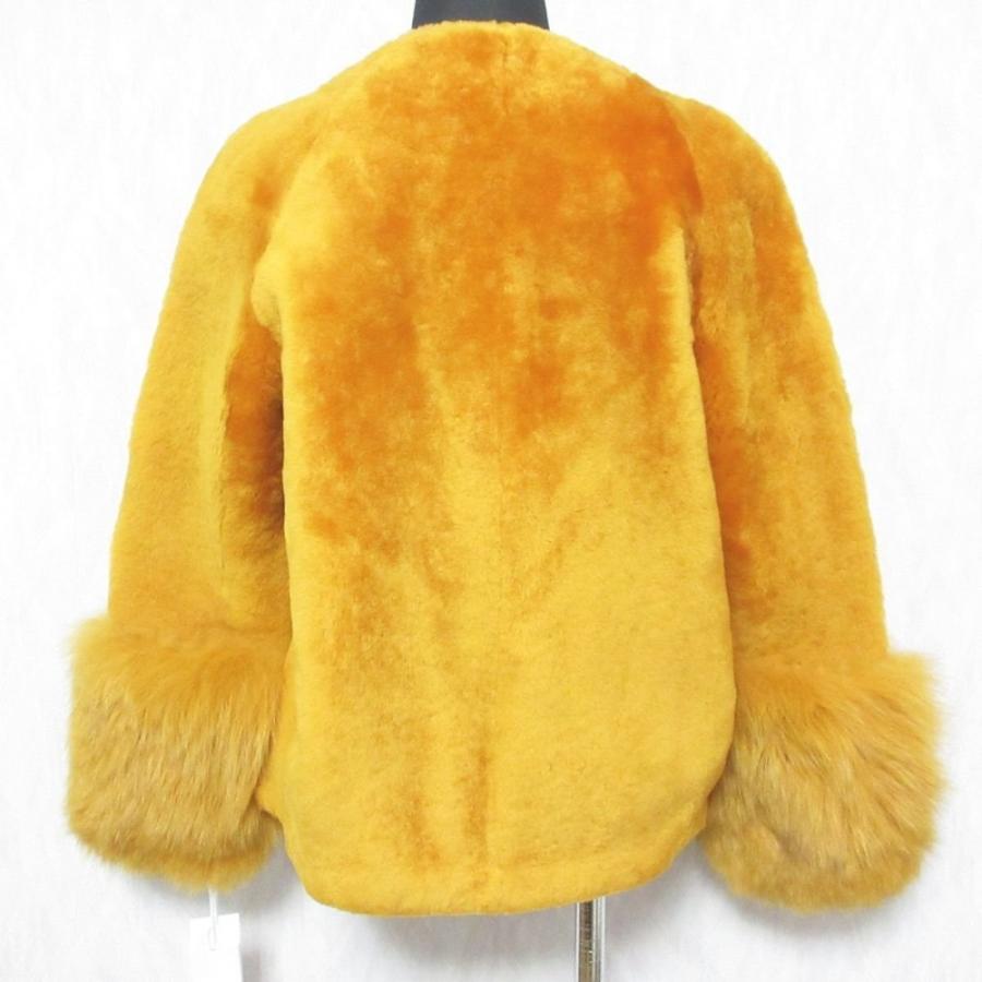 未使用 Diagram ダイアグラム グレースコンチネンタル 10周年限定カラー ムートンフォックスブルゾン ジャケット 34 オレンジ レディース 古着 中古 USED Diagram 未使用 ダイアグラム グレースコンチネンタル 10周年