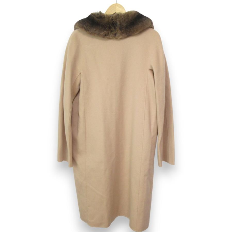 #FOXEY ブティック　カシミヤロングコート　ベージュ　サイズ40 FOXEY BOUTIQUE フォクシー ブティック カシミヤ100％ ファーカラー