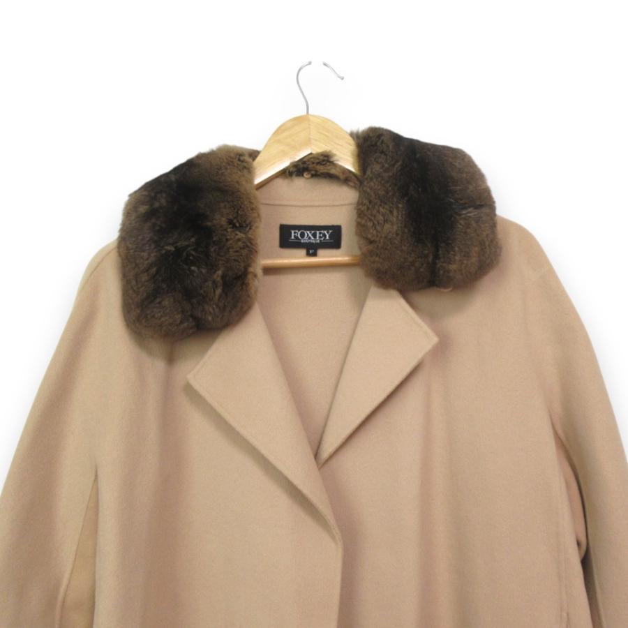未使用に近い⭐︎フォクシー　ファー付きカシミヤコート 美品 定価45万円 FOXEY フォクシー カシミヤ100% ファー コート - メルカリ