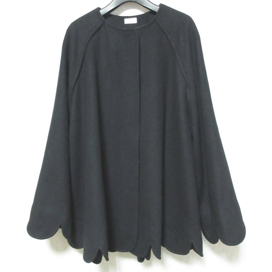美品✨シーニュcygneスカラップケープコート sophie+ ブラック 美品 cygne シーニュ オンライン完売モデル Sophie++ スカラップケープ