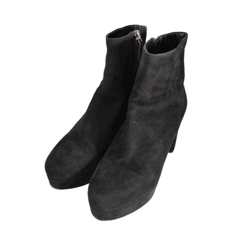 MiuMiu スエード アンクル ブーツ プラットフォーム 厚底 ロゴ miu 美