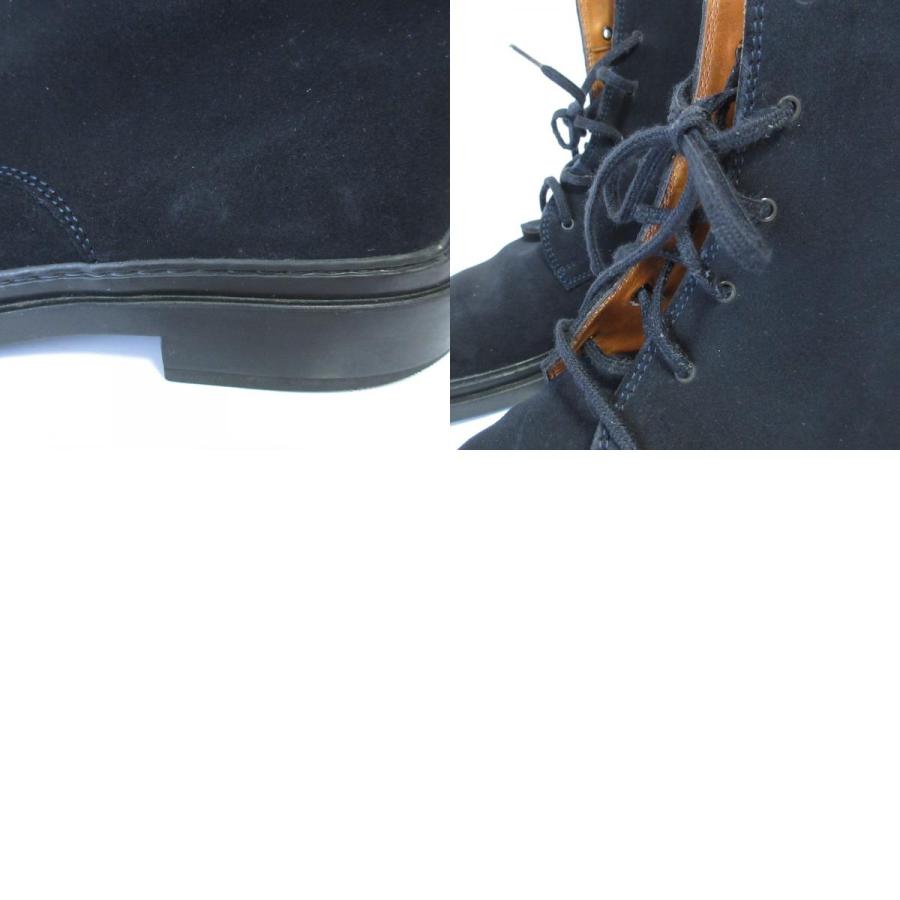 良品 TOD'S トッズ スエード レースアップ ショートブーツ 39 24cm