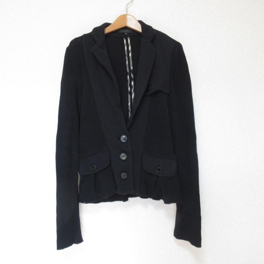 BURBERRY BLUE LABEL ブラックジャケット 38 BURBERRY BLACK LABEL（バーバリーブラックレーベル） 美品 ニット