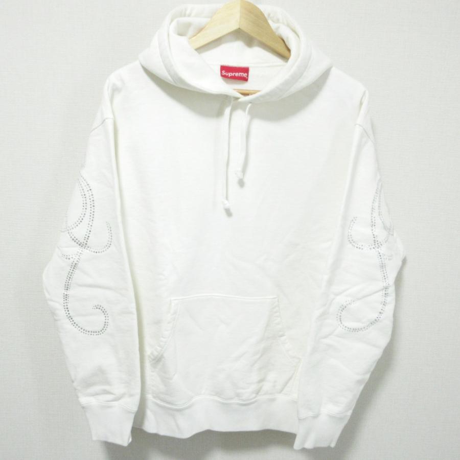 Supreme（シュプリーム） 良品 19AW Supreme Rhinestone Script Hooded 