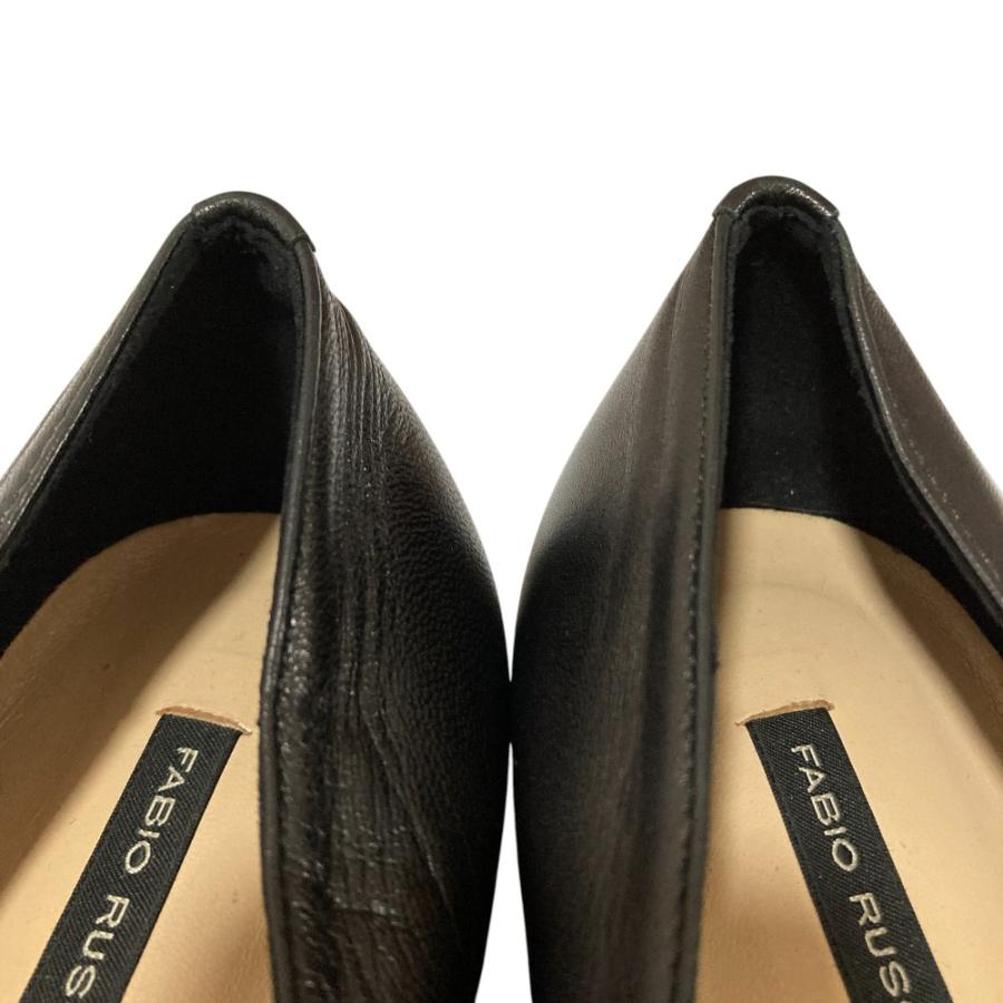 【美品】サイズ36 FABIO RUSCONI フラットシューズ FABIO RUSCONI（ファビオルスコーニ） 良品 ファー レザー フラット