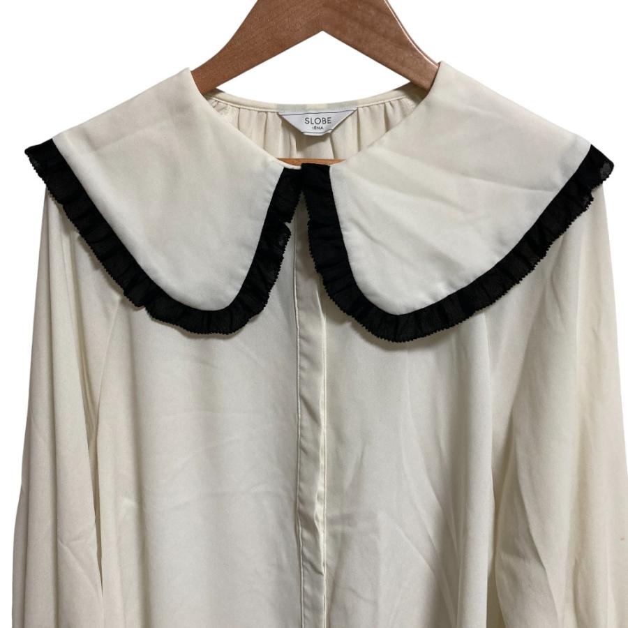 ESLOW エスロー ブラウス F 白 【古着】【中古】 SLOBE IENA（スローブイエナ）ブラウス 白 サイズ:F レディース