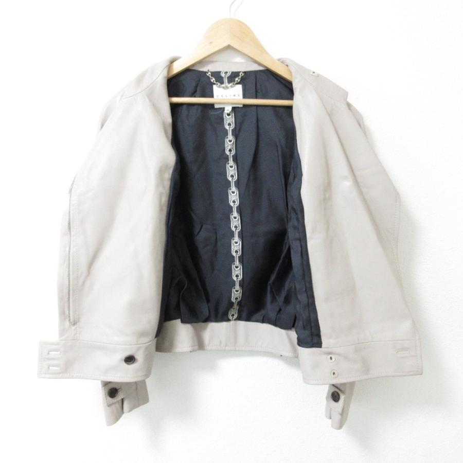 CELINE（セリーヌ） 良品 裏地チェーン柄 ラムレザー ダブルジップ