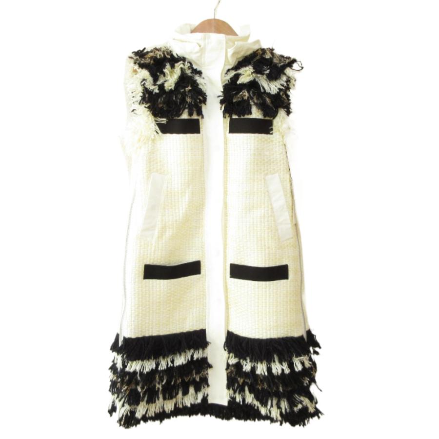 sacai（サカイ） 未使用 21AW sacai ツイードロングジレ ワンピース 21