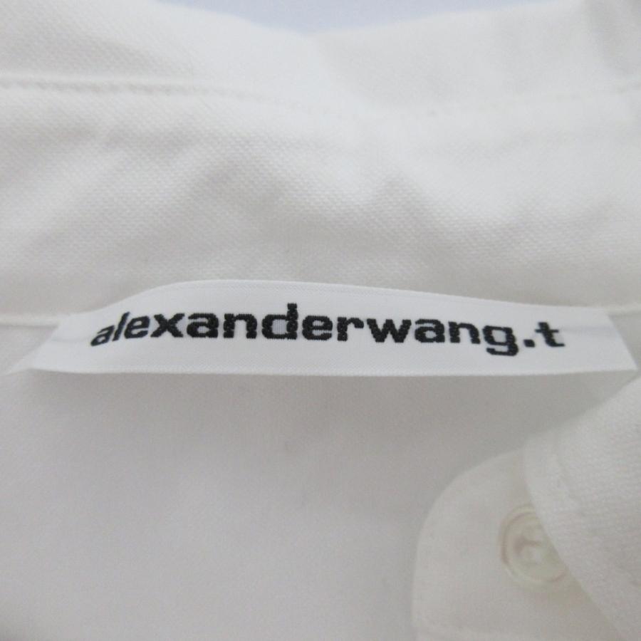 良品 Alexander Wang アレキサンダーワン 長袖 ニット レイヤードシャツ ブラウス サイズXS ホワイト×ブラック バイカラー レディース 古着 中古 USED alexanderwang（アレキサンダー・ワン） 良品 長袖 ニット レイヤード