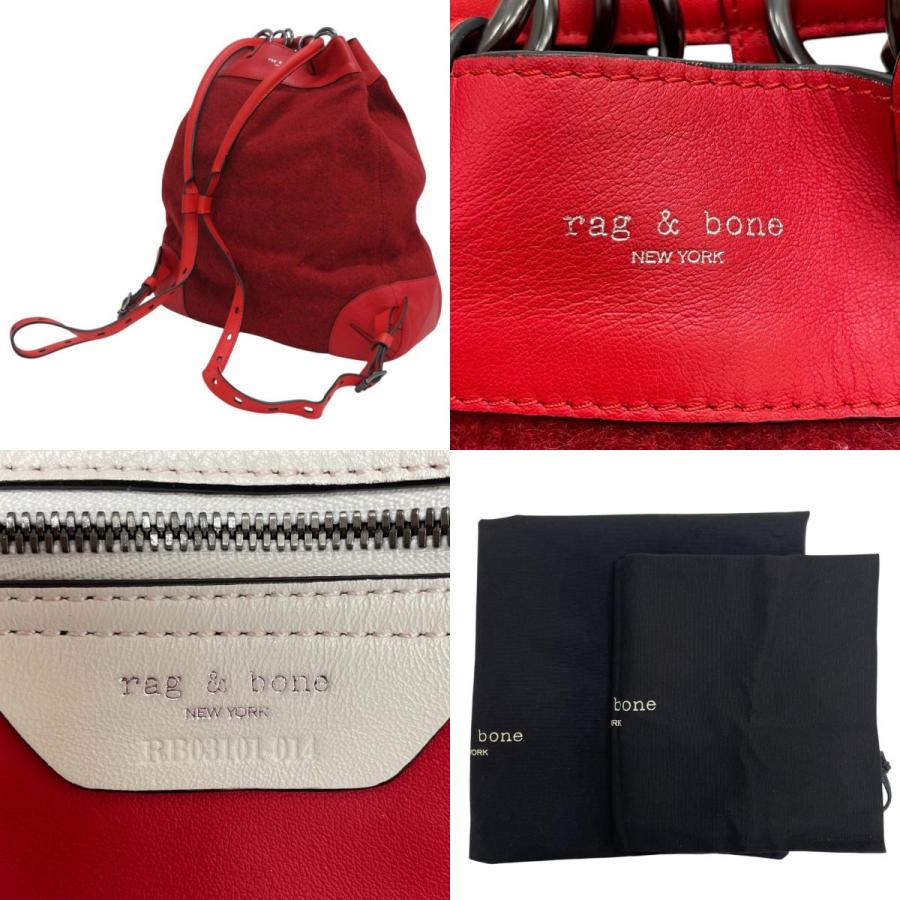 rag & bone（ラグ&ボーン） 美品 CRAYSON ウール×レザー バッグパック 