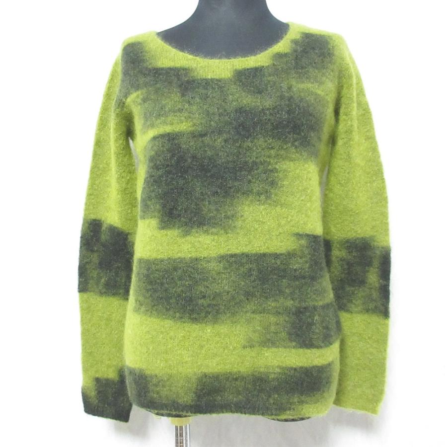 美品 roberto collina ロベルトコリーナ 長袖 ニット セーター クルーネック レース編み プルオーバー トップス XS 紺 ネイビー レディース 古着 中古 USED ROBERTO COLLINA（ロベルトコリーナ） 美品 長袖 クルーネック プル