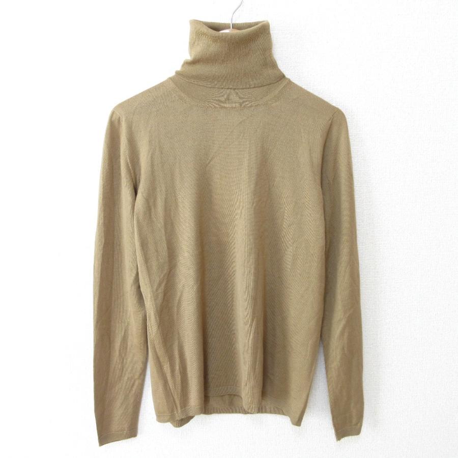 Max Mara - 美品 Max Mara マックスマーラ タートルネック ロングスリーブ 長袖 ハイゲージ ニット カットソー セーター S ベージュ レディース 古着 中古 USED Max Mara 美品 マックスマーラ タートルネック ロングスリーブ