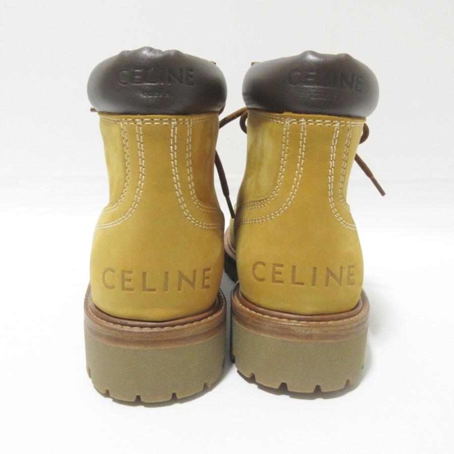 CELINE ブーツ ヌバック レースアップ CELINE（セリーヌ） 未使用 21AW CELINE KURT2 ヌバックレザー レース