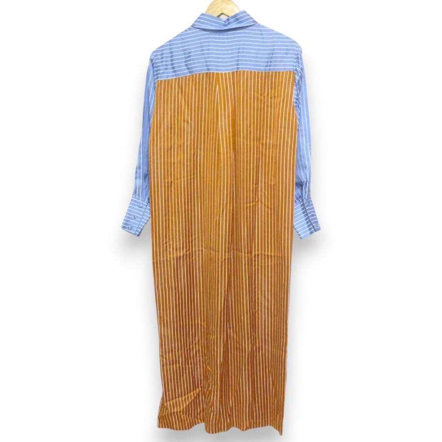MYLAN ストライプワンピース MYLAN マイラン Bi-Color Stripe Shirt Dress ストライプ柄 長袖