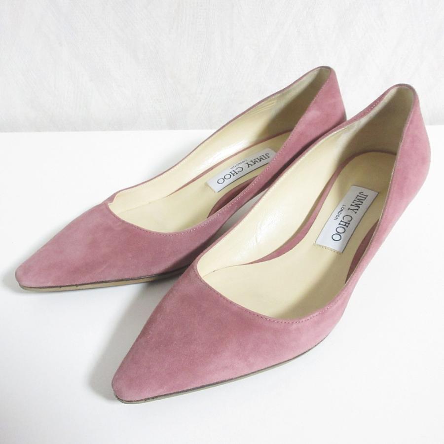 美品＊ジミーチュウベージュ スエード パンプス38.5