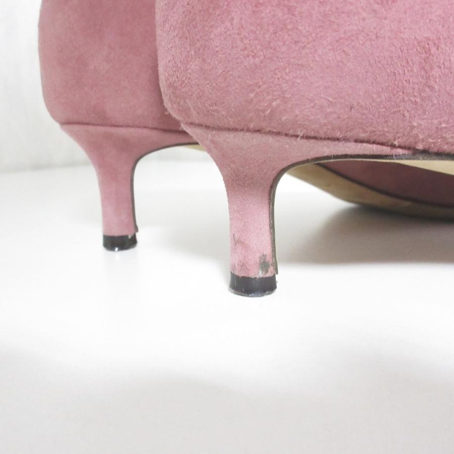 JIMMY CHOO 良品 ジミーチュウ スエード ポインテッドトゥ ミドル 