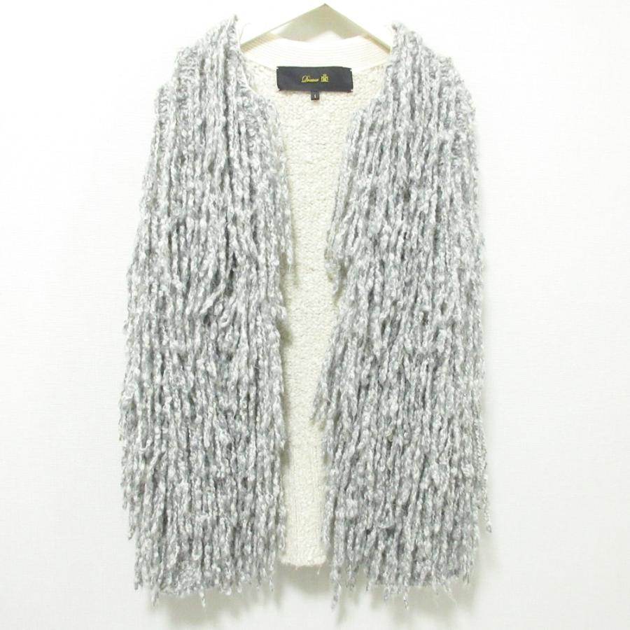 DRAWER（ドゥロワー） 美品 ウール アルパカブレンド フリンジ