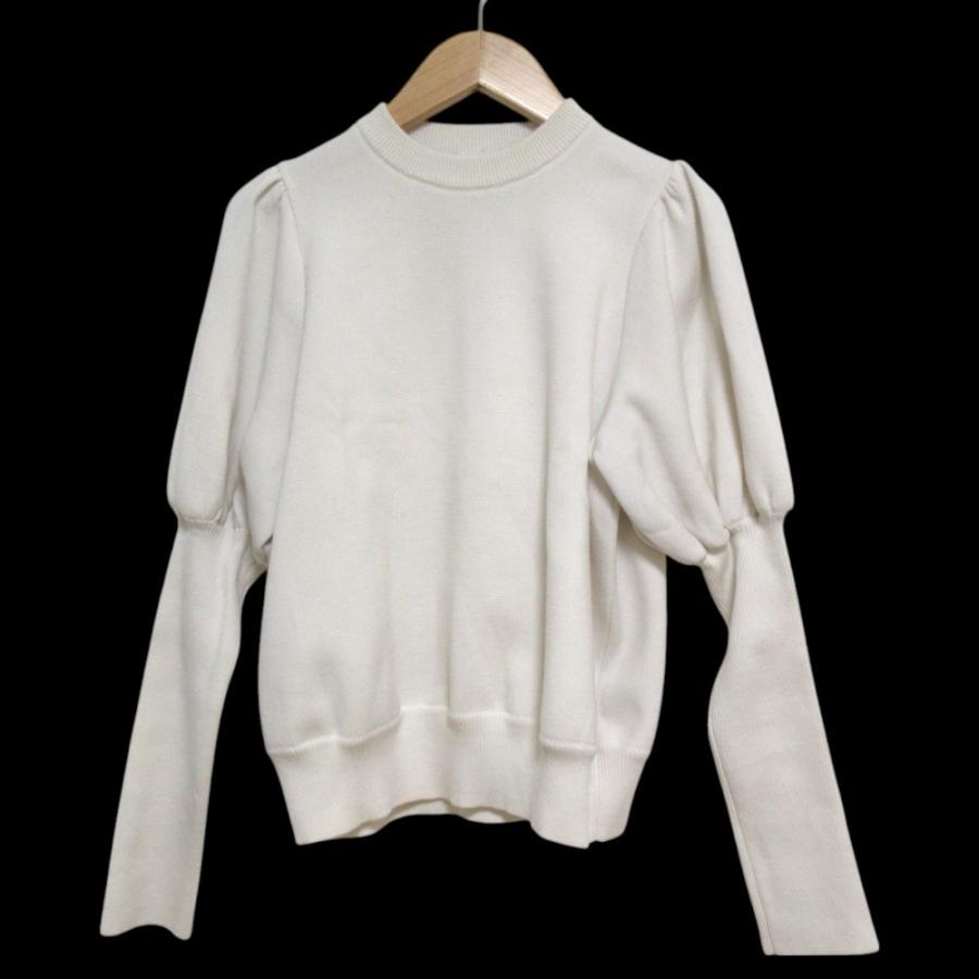 未使用 22AW yori ヨリ ウールブレンド パフスリーブ 長袖 セーター ニットカットソー YR2235-136AW サイズ36 ブラック レディース 古着 中古 USED 未使用 22AW yori ヨリ ウールブレンド パフスリーブ 長袖 セーター
