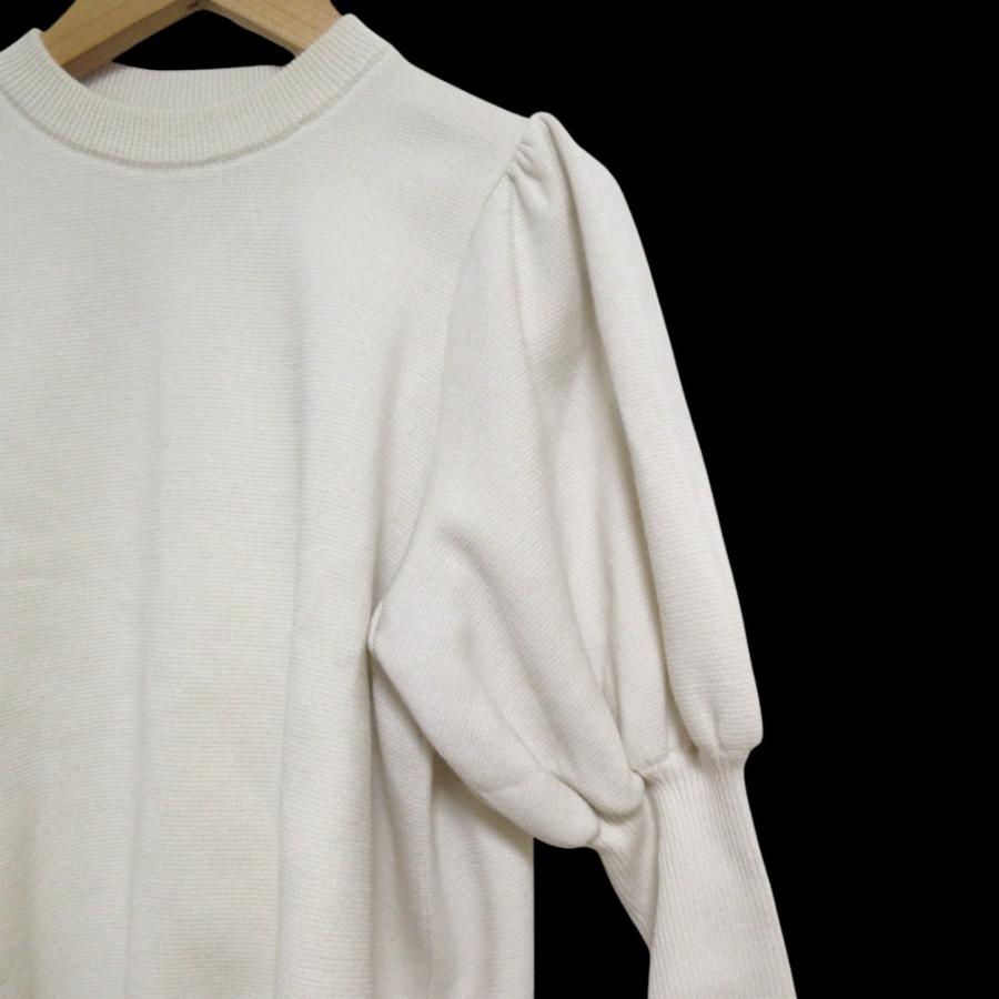 未使用 22AW yori ヨリ ウールブレンド パフスリーブ 長袖 セーター ニットカットソー YR2235-136AW サイズ36 ブラック レディース 古着 中古 USED 未使用 22AW yori ヨリ ウールブレンド パフスリーブ 長袖 セーター