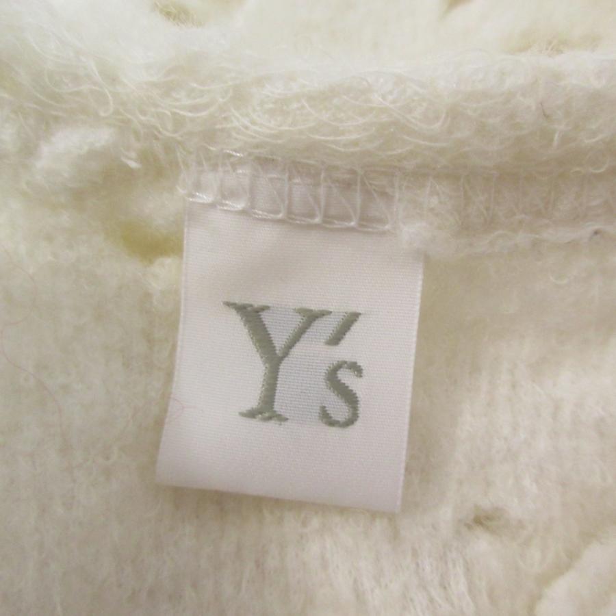 Y's - 美品 19AW Y's ワイズ Yohji Yamamoto ヨウジヤマモト ウールブレンド メッシュ 長袖 チュニック ミモレ丈ワンピース 2 オフホワイト レディース 古着 中古 USED Y's（ワイズ） 美品 19AW Y's Yohji Yamamoto ヨウジヤマモト ウール