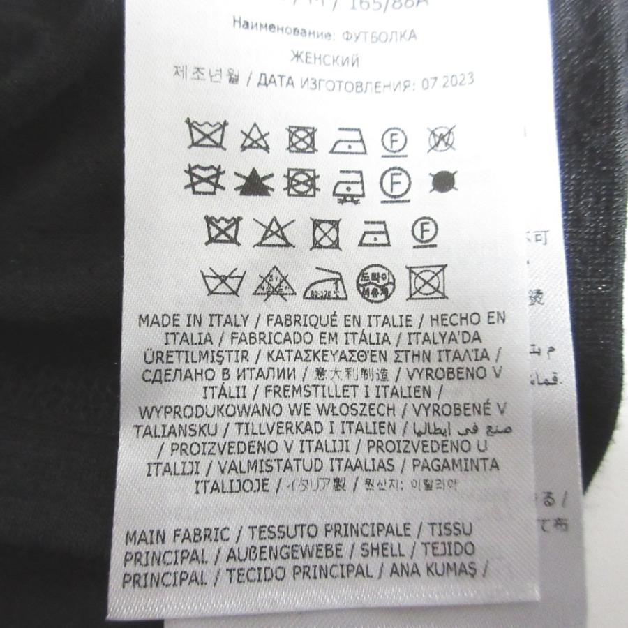 美品 23AW JIL SANDER + ジルサンダープラス ウールブレンド ロゴプリント 長袖 Tシャツ カットソー M ブラック レディース 古着 中古 USED JIL SANDER（ジルサンダー） 美品 23AW JIL SANDER + ジルサンダー
