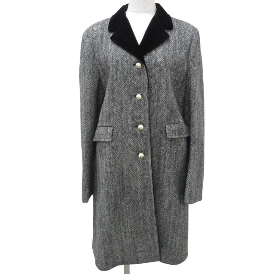 Gucci ウール くるみボタン チェック コート 604399 グリーン×レッド 44 (208468