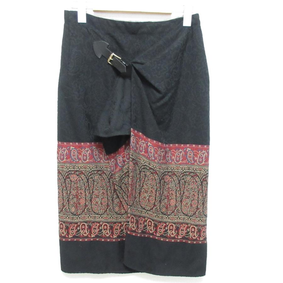 ETRO エトロ 膝丈 プリーツ スカート ペイズリー 総柄 エトロ スカート
