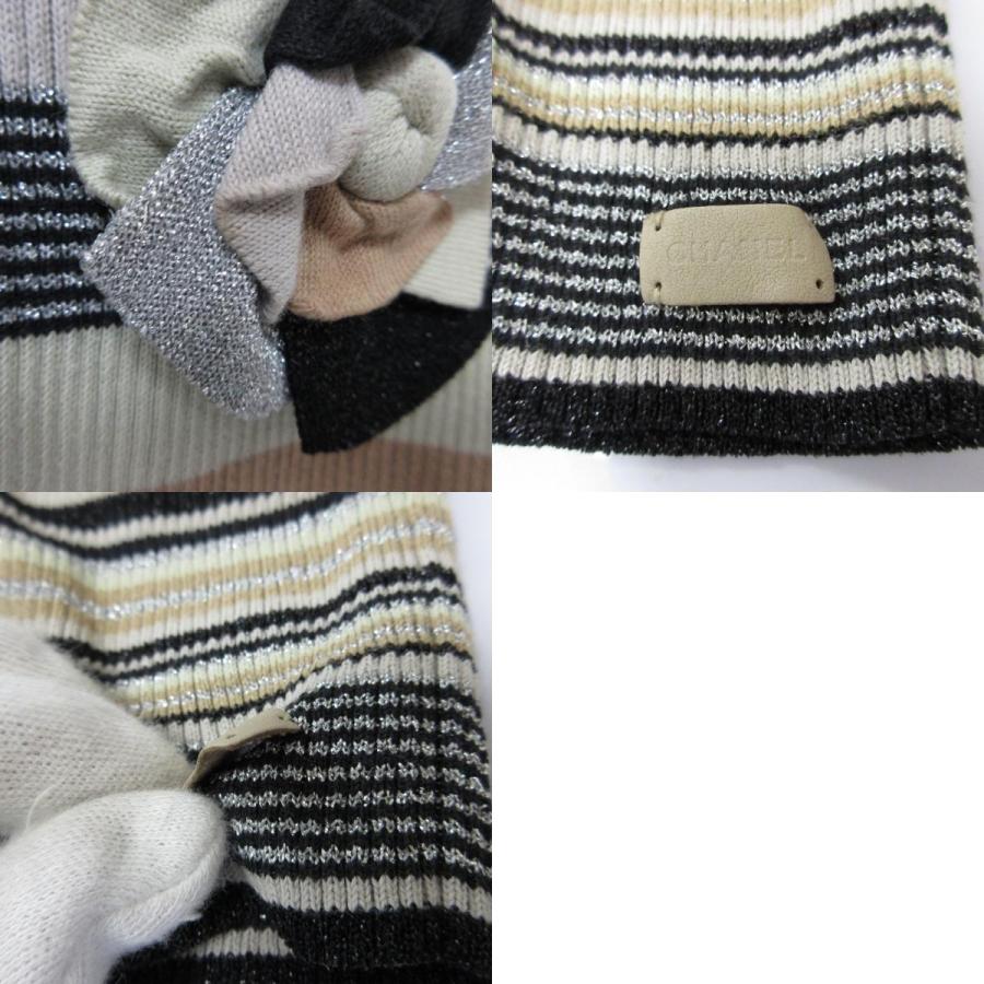 CHANEL シャネル ボーダー フラワーコサージュ ニット 38 CHANEL - CHANEL シャネル ボーダー フラワーコサージュ ニット 38の