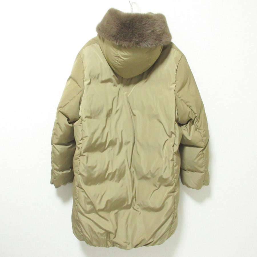 【タグ付き新品未使用品】イネド　エコファーフード2WAYダウン　キャメル９号 INED（イネド） 未使用 23AW INED Re:DOWN エコファー フード2WAY