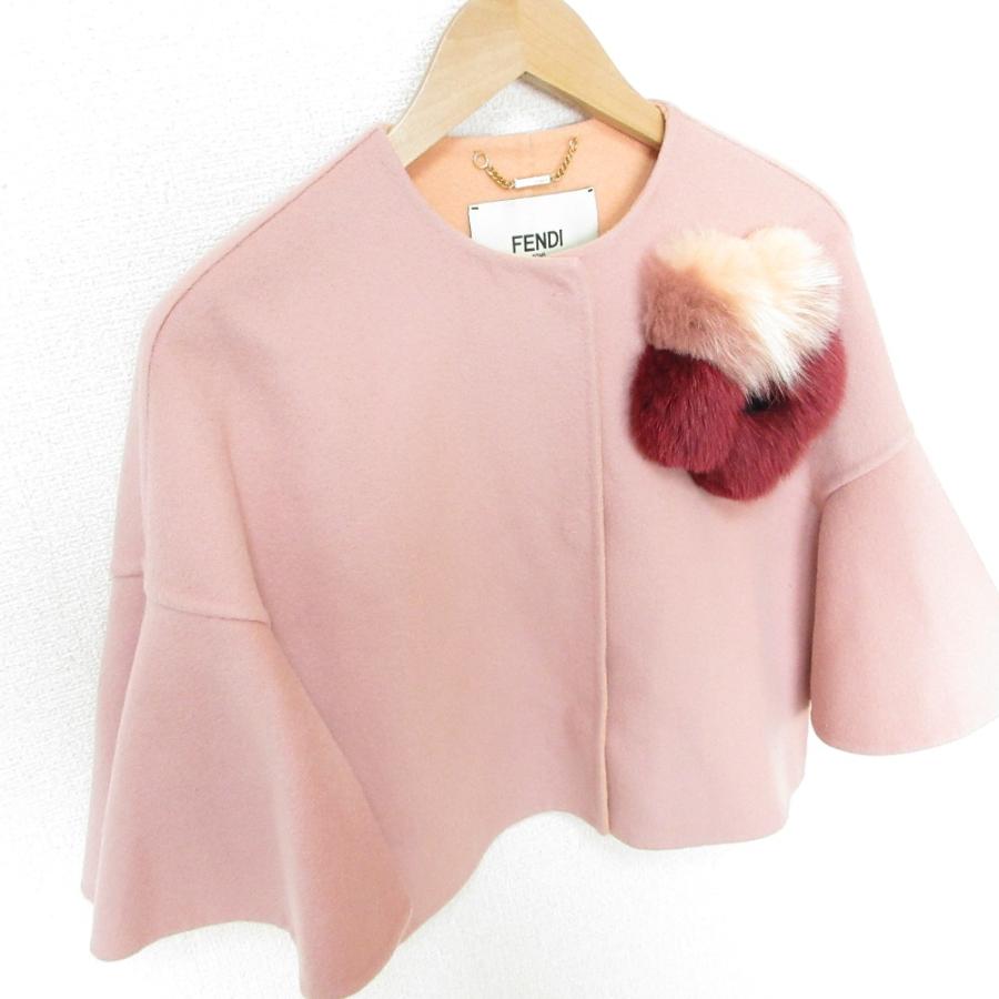 FENDI（フェンディ） 美品 カシミヤ100％ ミンク×フォックスファー