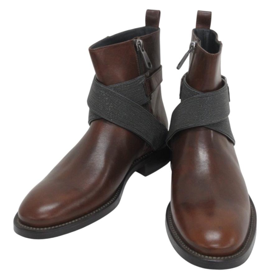 BRUNELLO CUCINELLI（ブルネロクチネリ） 美品 レザー サイドジップ 