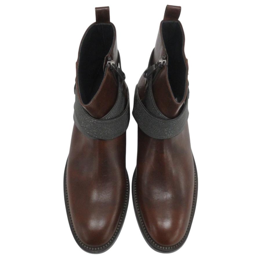BRUNELLO CUCINELLI（ブルネロクチネリ） 美品 レザー サイドジップ 