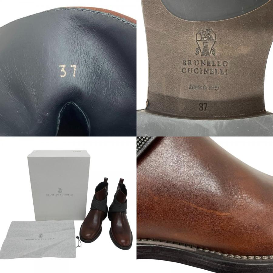BRUNELLO CUCINELLI（ブルネロクチネリ） 美品 レザー サイドジップ 