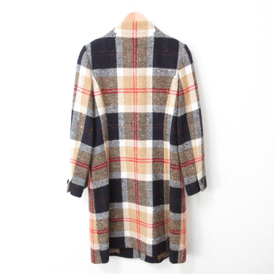 YORK ロングコート チェック美品 Yorkland ヨークランド チェック柄
