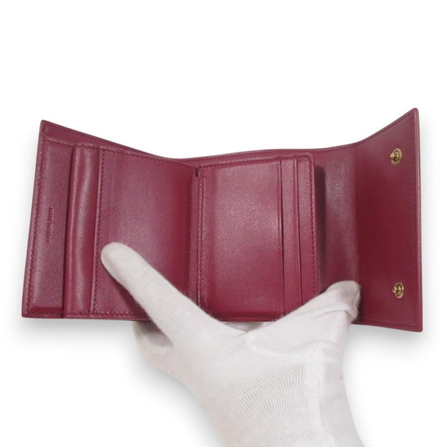 CELINE 美品 セリーヌ スモール トリフォールドウォレット レザー 三  