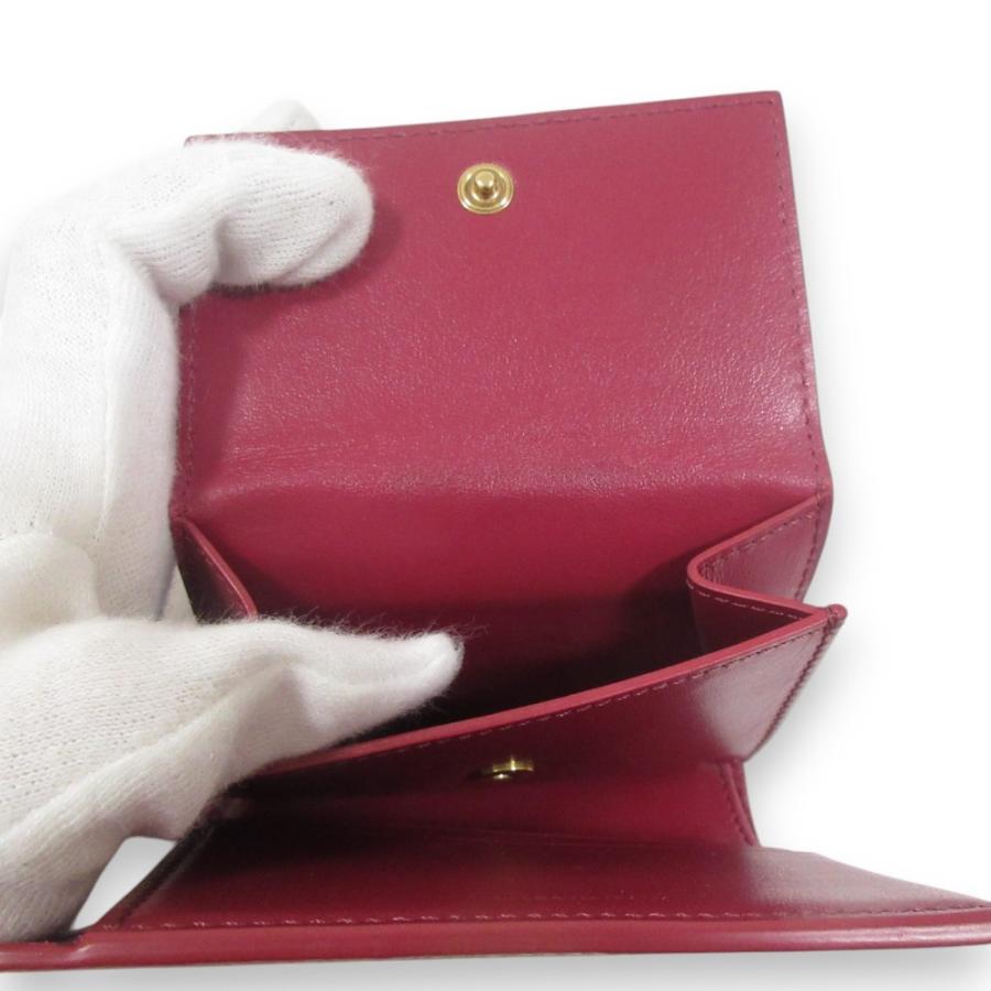 CELINE 美品 セリーヌ スモール トリフォールドウォレット レザー 三  