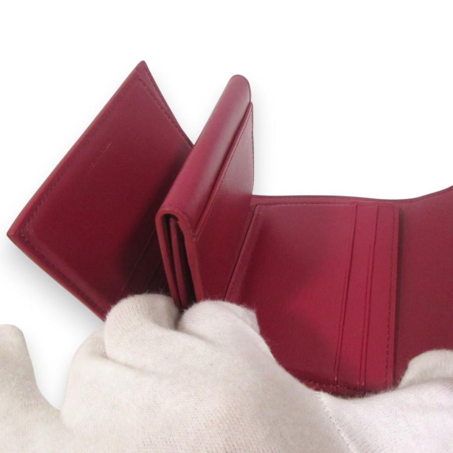 CELINE 美品 セリーヌ スモール トリフォールドウォレット レザー 三  