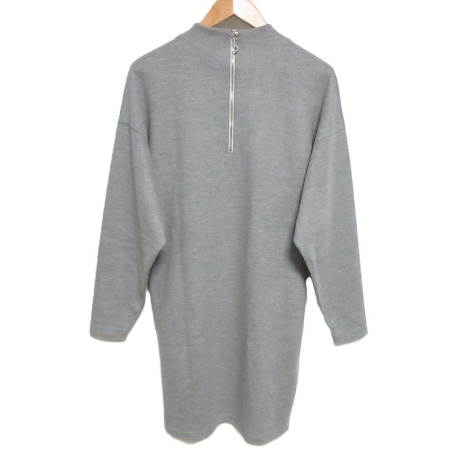 HYKE（ハイク） 美品 バックジップ ひざ丈 長袖 ニットスウェット 
