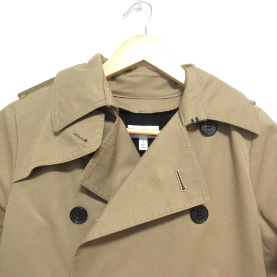 定番✨ハイク ライナー付きトレンチコート ベージュ ベルト サイズ1 HYKE 美品 ハイク コットン×ポリエステル ロゴボタン ベルト